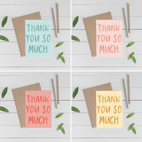 Thank You Cards "Thank You So Much" (4pk)