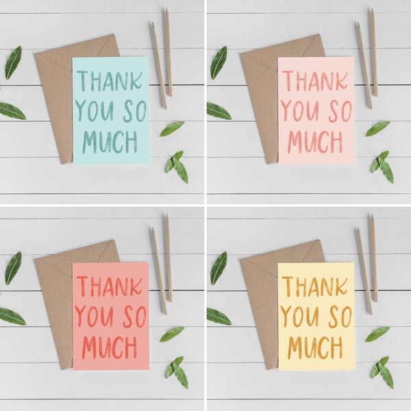 Thank You Cards "Thank You So Much" (4pk)