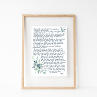 Psalm 91 - Hand Lettered Print - A5