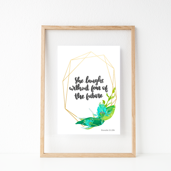 She laughs without fear of the future - A5 Print